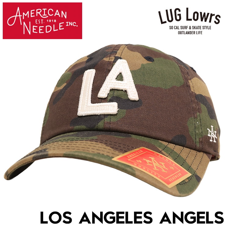 AMERICAN NEEDLE ����ꥫ��ˡ��ɥ� ����å� ��� ��ǥ����� �١����ܡ��륭��å� 6�ѥͥ륭��å� �ɽ�����å� LOS ANGELES ANGELS SMU714A-LAA CAMO ��������Ź������