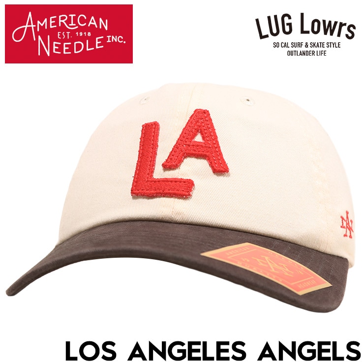 AMERICAN NEEDLE ����ꥫ��ˡ��ɥ� ����å� ��� ��ǥ����� �١����ܡ��륭��å� 6�ѥͥ륭��å� �ɽ�����å� LOS ANGELES ANGELS SMU714A-LAA IVORY/BLACK ��������Ź������
