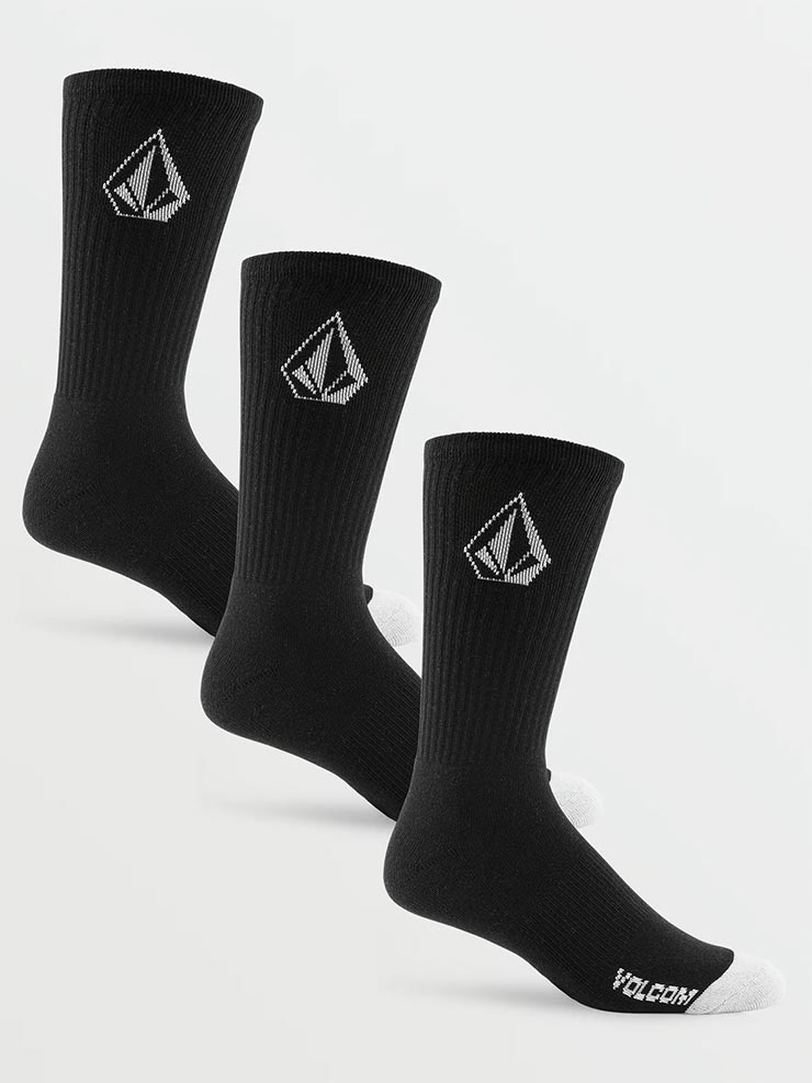 3­���å� ���å��� ���� VOLCOM �ܥ륳�� FULL STONE 3 PACK SOCKS D6302004 BLK ��������Ź������