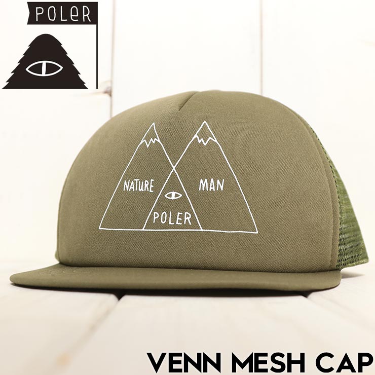 ������̵����˹�� ��å��奭��å�  POLeR �ݡ��顼 VENN MESH CAP 251MCV0107 OLV ��������Ź������