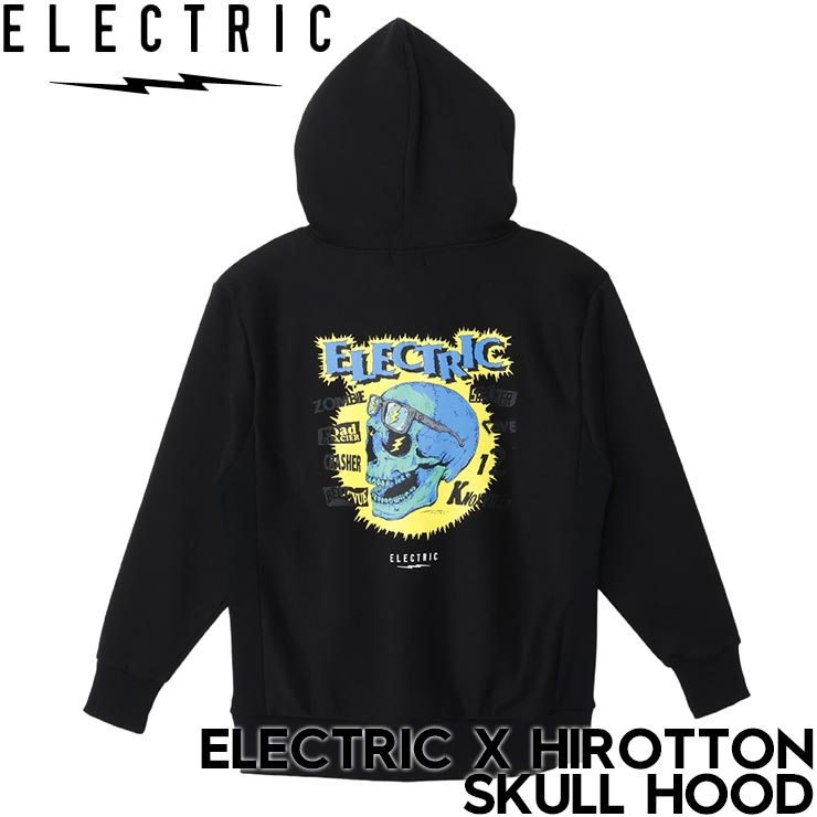������̵���ۥץ륪���С��ѡ����� �ա��ǥ� ELECTRIC ���쥯�ȥ�å� ELECTRIC��HIROTTON SKULL HOOD E24FU13 BLK ��������Ź������