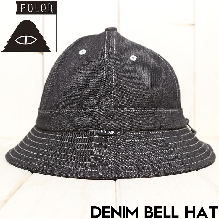 ������̵���ۥХ��åȥϥå� ˹�� POLeR �ݡ��顼 DENIM BELL HAT 251MCV0085 BLACK DENIM ��������Ź������