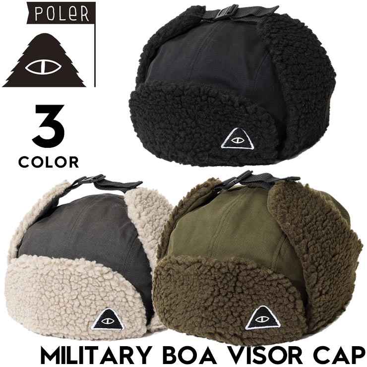 POLeR �ݡ��顼 MILITARY BOA VISOR CAP ˹�� ���䡼�ե�åץ���å�  253MCV0084 ��������Ź������