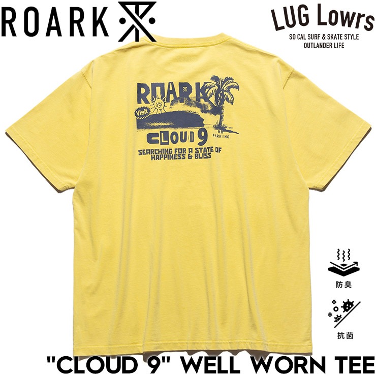ROARK �������� T����� ��� ȾµT����� ����ե��å�T����� �ߥåɥ������� ���åȥ�T����� �ɽ� ���� ��CLOUD 9�� WELL WORN TEE RTJM1221-YLW 26SU ��������Ź������