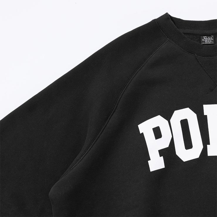 ������̵���ۥȥ졼�ʡ� �������å� �饰��� POLeR �ݡ��顼 COLLEGE RAGLAN CREW 243MCV0040 BLK ��������Ź������