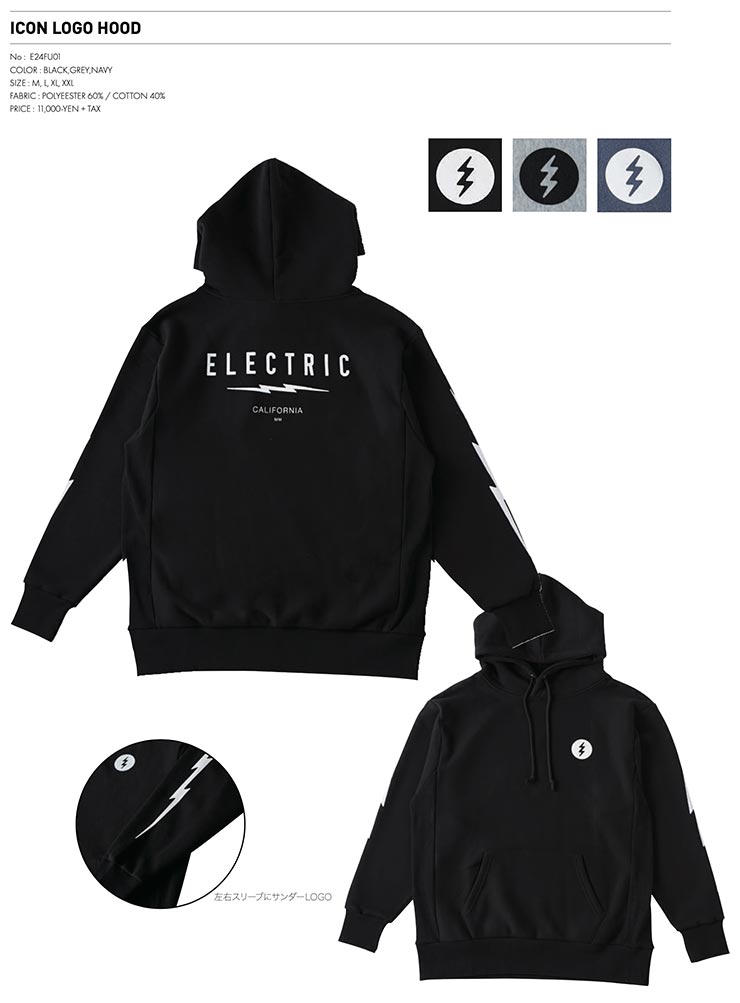 �ץ륪���С��ѡ����� �ա��ǥ� ELECTRIC ���쥯�ȥ�å� ICON LOGO HOOD E24FU01 BLK ��������Ź������