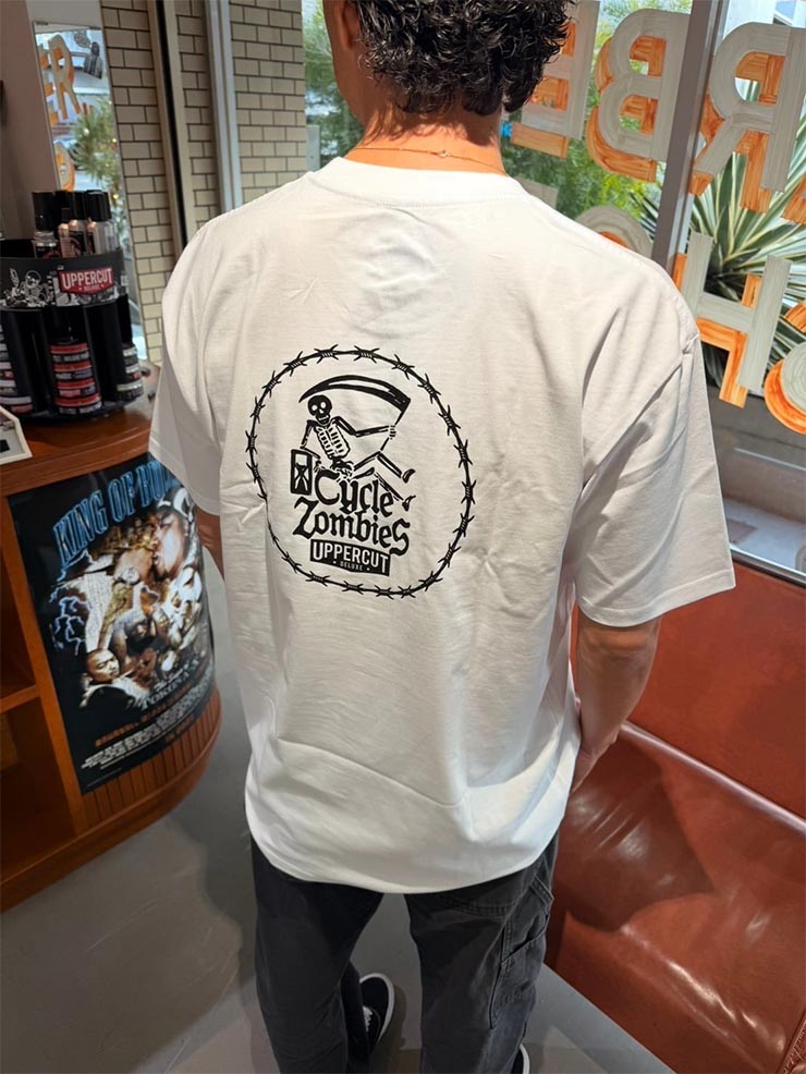 UPPERCUT DELUXE ���åѡ����åȥǥ�å��� T����� ��� ȾµT����� ����ե��å�T����� �Хå��ץ��� Cycle Zombies �������륾��ӡ��� ����� T-SHIRT WHITE ��������Ź������