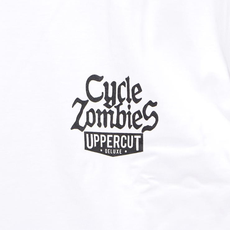 UPPERCUT DELUXE ���åѡ����åȥǥ�å��� T����� ��� ȾµT����� ����ե��å�T����� �Хå��ץ��� Cycle Zombies �������륾��ӡ��� ����� T-SHIRT WHITE ��������Ź������
