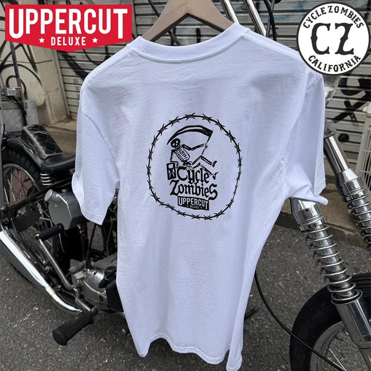 UPPERCUT DELUXE × CYCLE ZOMBIES コラボTシャツ メンズ バック