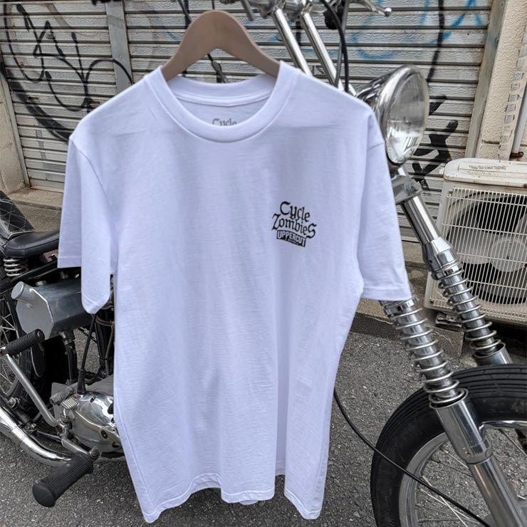 UPPERCUT DELUXE ���åѡ����åȥǥ�å��� T����� ��� ȾµT����� ����ե��å�T����� �Хå��ץ��� Cycle Zombies �������륾��ӡ��� ����� T-SHIRT WHITE ��������Ź������
