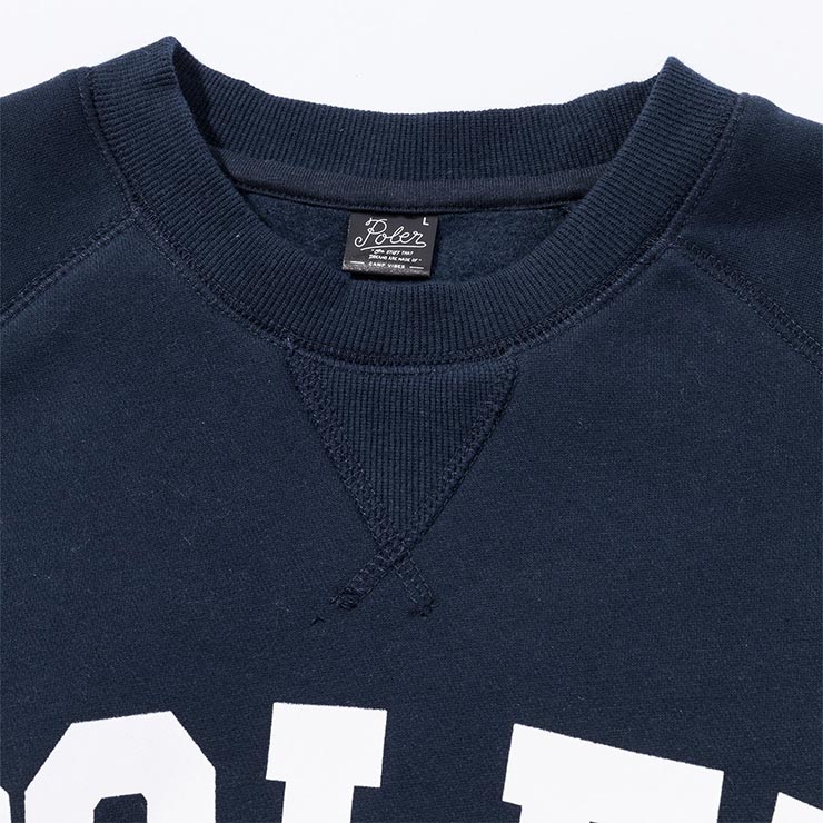 ������̵���ۥȥ졼�ʡ� �������å� �饰��� POLeR �ݡ��顼 COLLEGE RAGLAN CREW 243MCV0040 NVY ��������Ź������