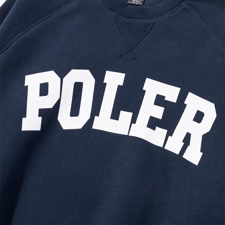 ������̵���ۥȥ졼�ʡ� �������å� �饰��� POLeR �ݡ��顼 COLLEGE RAGLAN CREW 243MCV0040 NVY ��������Ź������