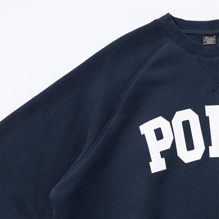������̵���ۥȥ졼�ʡ� �������å� �饰��� POLeR �ݡ��顼 COLLEGE RAGLAN CREW 243MCV0040 NVY ��������Ź������