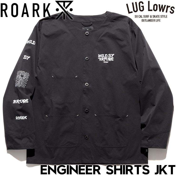 ROARK �������� ENGINEER SHIRTS JKT ���󥸥˥����㥱�å� ��� ����ĥ��㥱�å� RJJ1201-BLK 26SP ��������Ź������