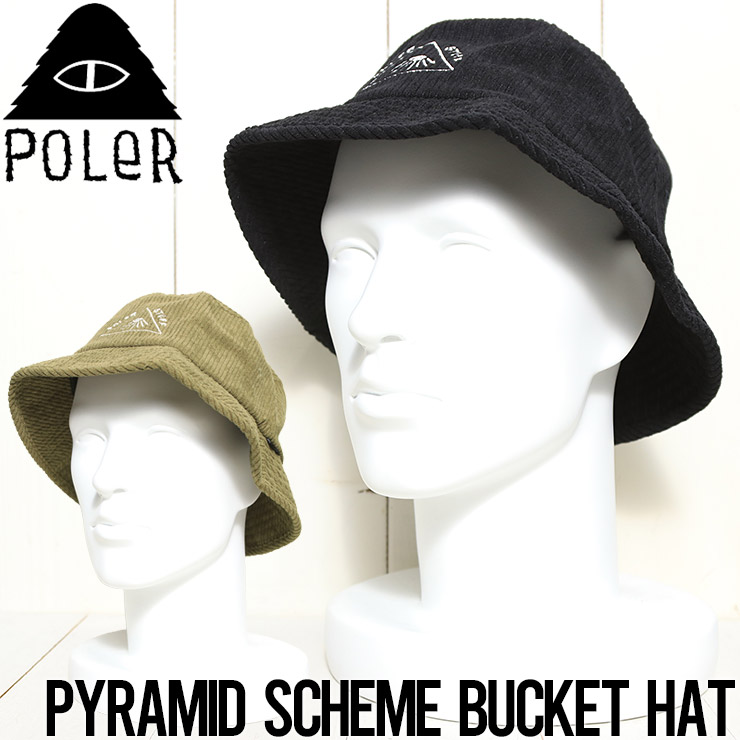 [����å��ݥ����б� ]�ϥå� �Х��åȥϥå� �����ǥ�����ϥå� POLeR �ݡ��顼 PYRAMID SCHEME BUCKET HAT 213ACU7101