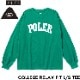 T 󥰥꡼TEE ĹµT åեå POLeR ݡ顼 COLLEGE RELAX FIT L/S TEE 243MCV0087 GRN Ź