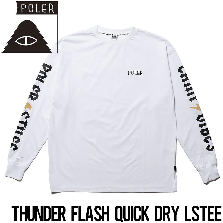 �ۼ� ®�� ����T ���󥰥��꡼��TEE ĹµT����� POLeR �ݡ��顼 THUNDER FLASH QUICK DRY LSTEE 241MCV0112 WHT ��������Ź������