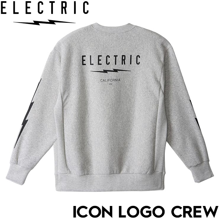 ������̵���ۥ������åȥȥ졼�ʡ� ���롼�ͥå� ELECTRIC ���쥯�ȥ�å� ICON LOGO CREW E24FU07 GRY ��������Ź������