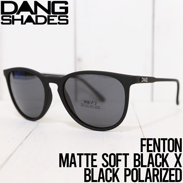 ̵DANG SHADES 󥷥ǥ FENTON SUNGLASSES и󥰥饹 MATTE SOFT BLACK X BLACK POLARIZED