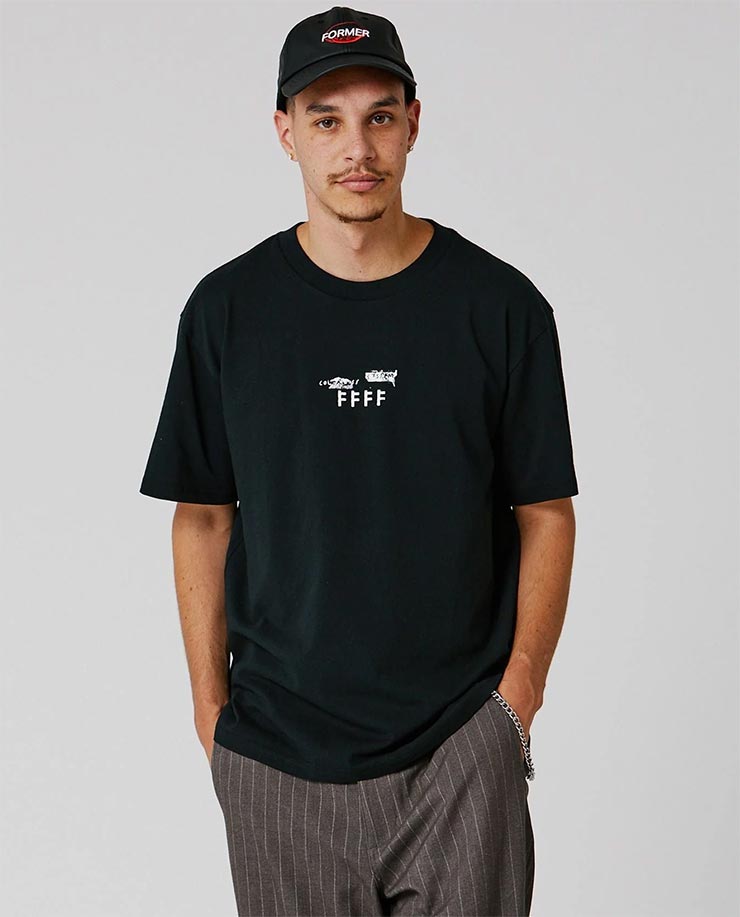 ������̵����ȾµTEE T����� FORMER �ե����ޡ� FLOURISH CRUX T-SHIRT FTE-24321 BLACK ��������Ź������