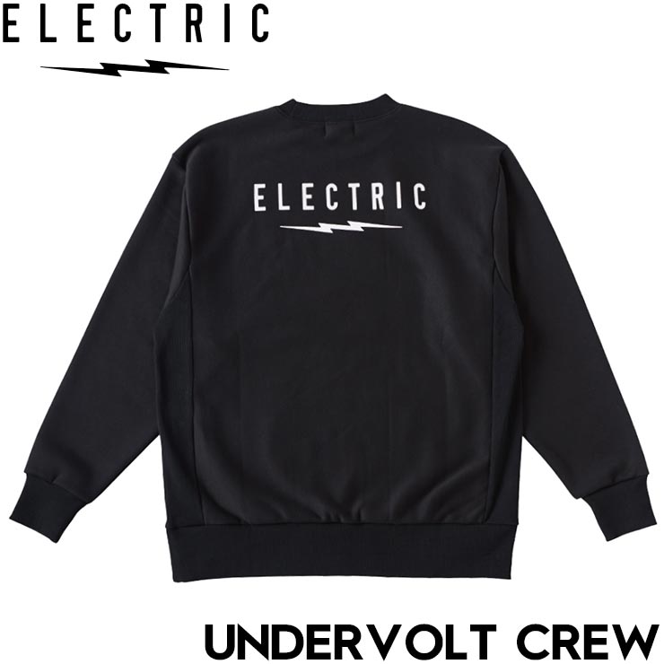 ������̵���ۥ������åȥȥ졼�ʡ� ���롼�ͥå� ELECTRIC ���쥯�ȥ�å� UNDERVOLT CREW E24FU12 BLK ��������Ź������