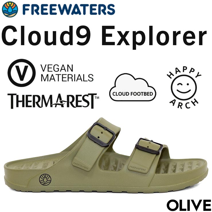������̵���ۥ������ �����ȥɥ�������� �ꥫ�Х꡼������� �ӡ���������� ���ȥ�åץ������ freewaters �ե꡼������������ Cloud9 Explorer Unisex UO-010 OLV  ��������Ź������