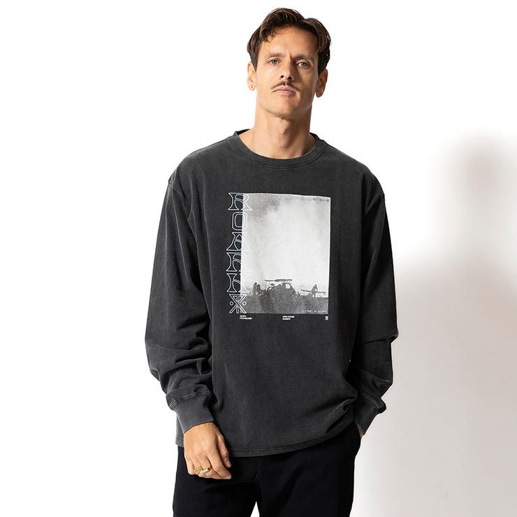 ROARK REVIVAL �������� ��Х��Х� PROVISION L/S TEE ĹµT����� ����T ��� ��ǥ����� ���åȥ�100% RLTJ1154-BLK ��������Ź������