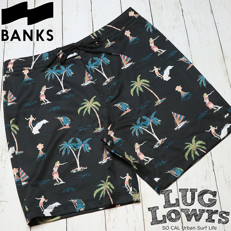 [����å��ݥ����б�] BANKS �Х󥯥� HULA BOARDSHORTS �ܡ��ɥ��硼�� BS0112