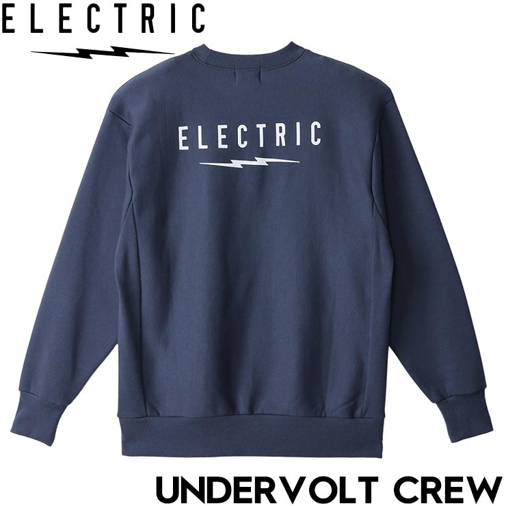 ������̵���ۥ������åȥȥ졼�ʡ� ���롼�ͥå� ELECTRIC ���쥯�ȥ�å� UNDERVOLT CREW E24FU12 NVY ��������Ź������