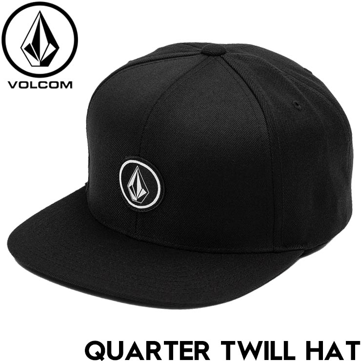 ������̵���ۥ��ʥåץХå�����å� ˹�� VOLCOM �ܥ륳�� �����륳�� QUARTER TWILL HAT D5512322 BLK ��������Ź������