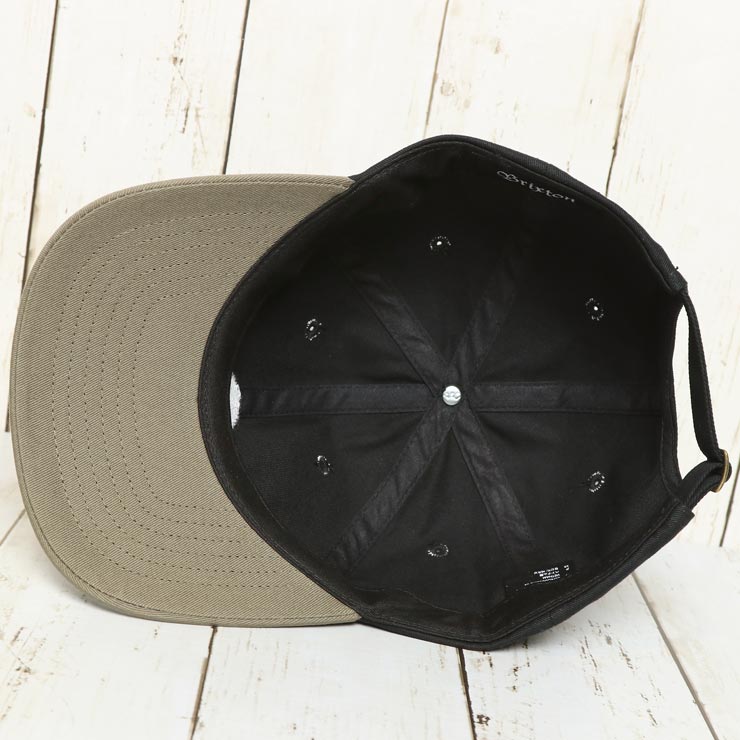 BRIXTON �֥ꥯ���ȥ� WHEELER STRAPBACK CAP ���ȥ�åץХå�����å� 00424 BDRKH