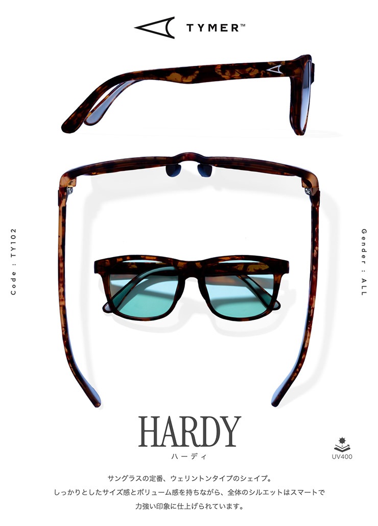 ���󥰥饹 TYMER �����ޡ� HARDY �ϡ��ǥ� Tortoise/Light Green TY102-MTT-LGR ��������Ź������