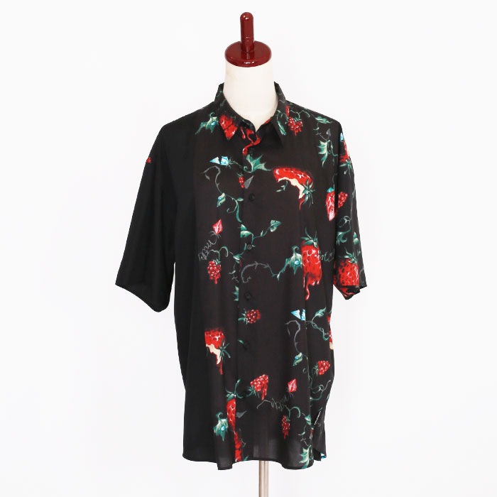 MILKBOY(ミルクボーイ) DEVIL BERRY シャツ-Luke and Stella セレクトショップ 新品/送料無料 ミルク トラバストーキョー MILKBOY シャツ デビル ベリー イチゴ シャツ/ブラウス(半袖/袖なし)