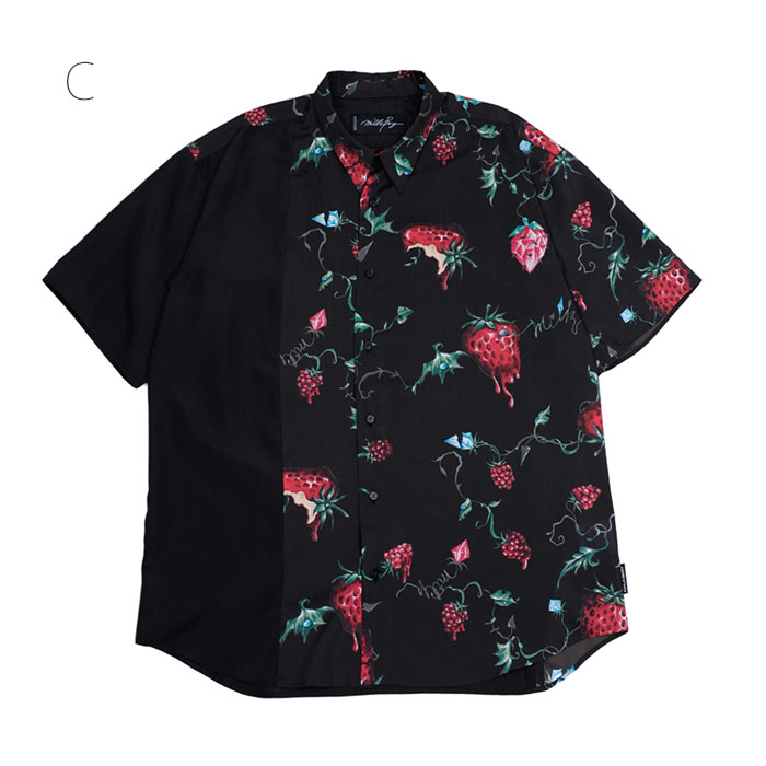 MILKBOY(ミルクボーイ) DEVIL BERRY シャツ-Luke and Stella セレクトショップ 新品/送料無料 ミルク トラバストーキョー MILKBOY シャツ デビル ベリー イチゴ シャツ/ブラウス(半袖/袖なし)