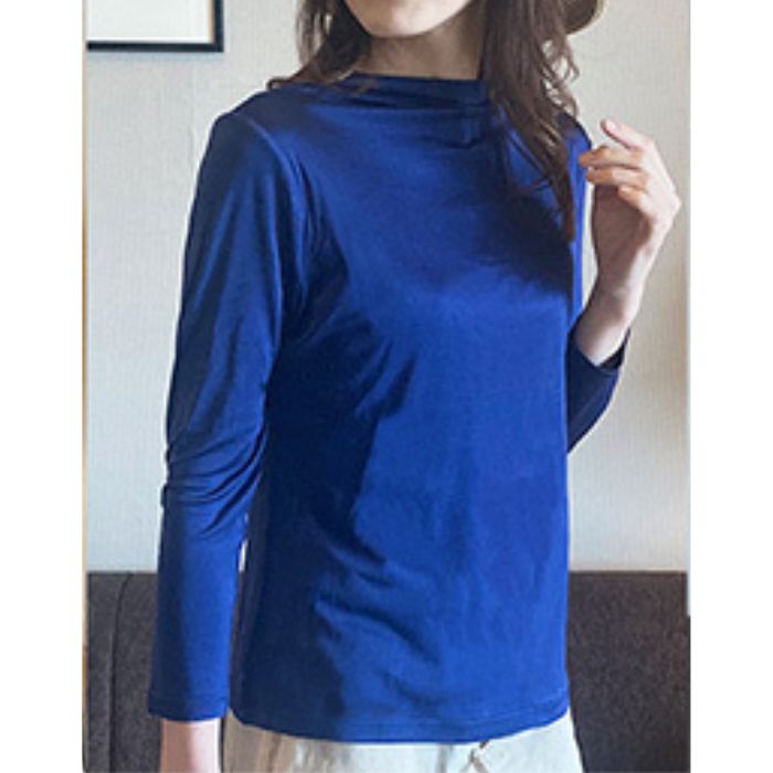 エレガントTシャツ シルク 100％ オフネック 2枚組 レディース  スポーツ 登山 紫外線カット UVカット 八分袖 上品 カットソー トップス 黒 紺 茶色 吸湿 保湿 肌に優しい 天然素材 蒸れにくい 冷え対策 絹 お得  ギフト ノンアイロン 美肌 防臭 プレゼント 京都 春夏 涼しい