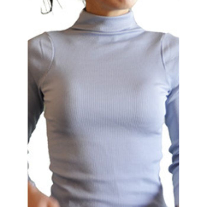 リブ編みハイネックシャツ シルク 70% 綿 30% 新商品 女性用 レディース 長袖 紫外線カット UVカット 登山 絹 吸湿 保湿 蒸れにくい 天然素材 汗取り 簡単洗濯 ノンアイロン 上品 肌に優しい 天然素材 肌着 美肌 防臭 京都 秋冬 暖かい