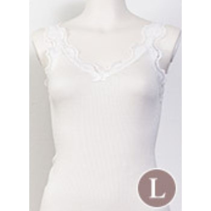 リブ編み タンクトップ シルク肌着 シルク70% 綿30% スポーツ 登山 紫外線カット UVカット レース付き レディース ギフト 女性用 インナーシャツ インナーウェア 吸湿 保湿 蒸れにくい 天然素材 ノンアイロン 汗取り 冷え対策 美肌 防臭 プレゼント ギフト 京都 春夏 涼しい