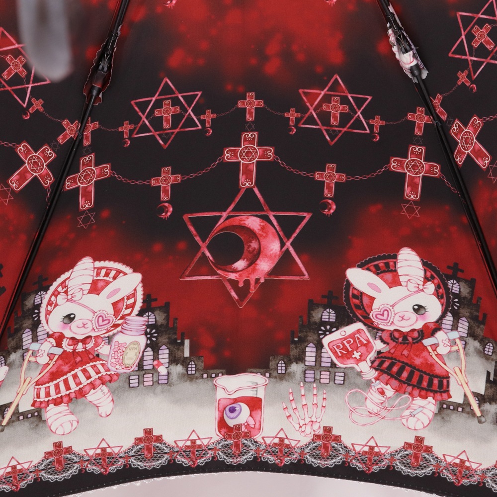 ダークナイトホスピタル パゴダ傘 レディース 晴雨兼用 Uvカット アンブレラ 雨傘 Lumiebre Online Store ルミエーブル