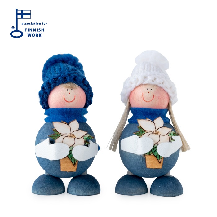 Kewin �������� Sirkka Tonttu �ȥ�ȥ� Christmas Flower Blue ���ꥹ�ޥ��ե� �ܡ����������� ��