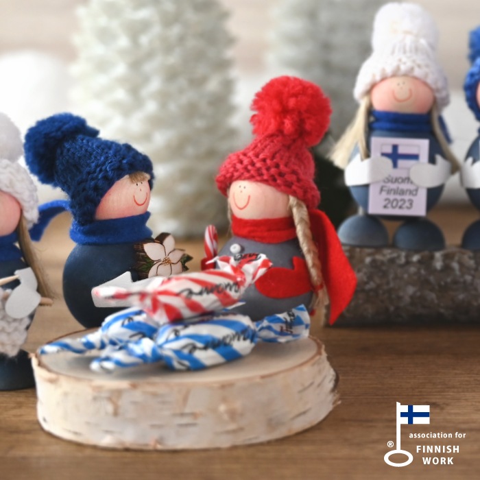 Kewin �������� Sirkka Tonttu �ȥ�ȥ� Christmas Flower Blue ���ꥹ�ޥ��ե� �ܡ����������� ��