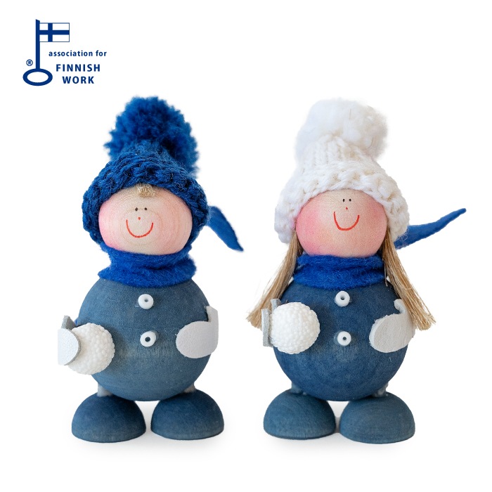 Kewin �������� Sirkka Tonttu �ȥ�ȥ� Snow Ball Boy and Girl ���Ρ��ܡ��� �ܡ����������� ��
