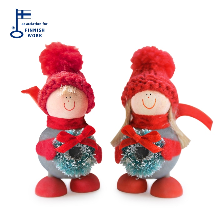 Kewin �������� Sirkka Tonttu �ȥ�ȥ� Christmas wreath �꡼�� �ܡ����������뢣