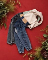 Layered Denim Rompers