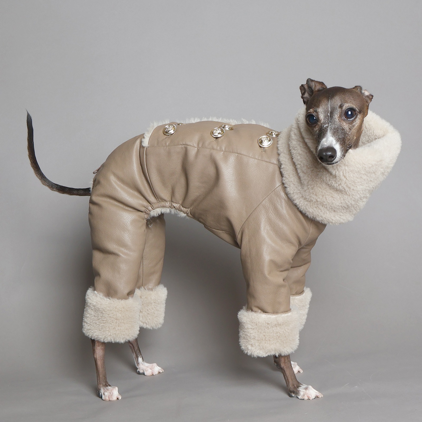 Eco Leather Pea Coat