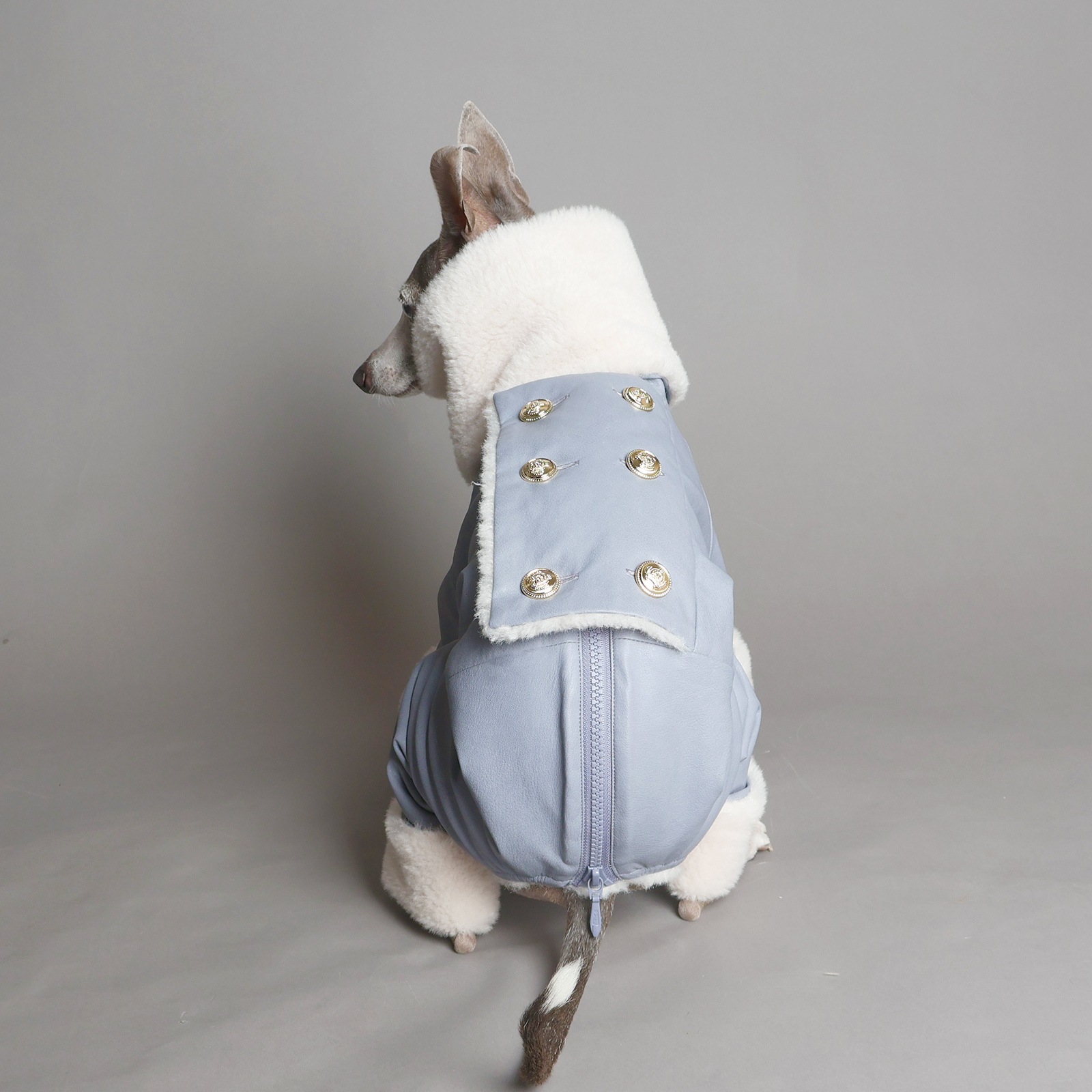 Eco Leather Pea Coat