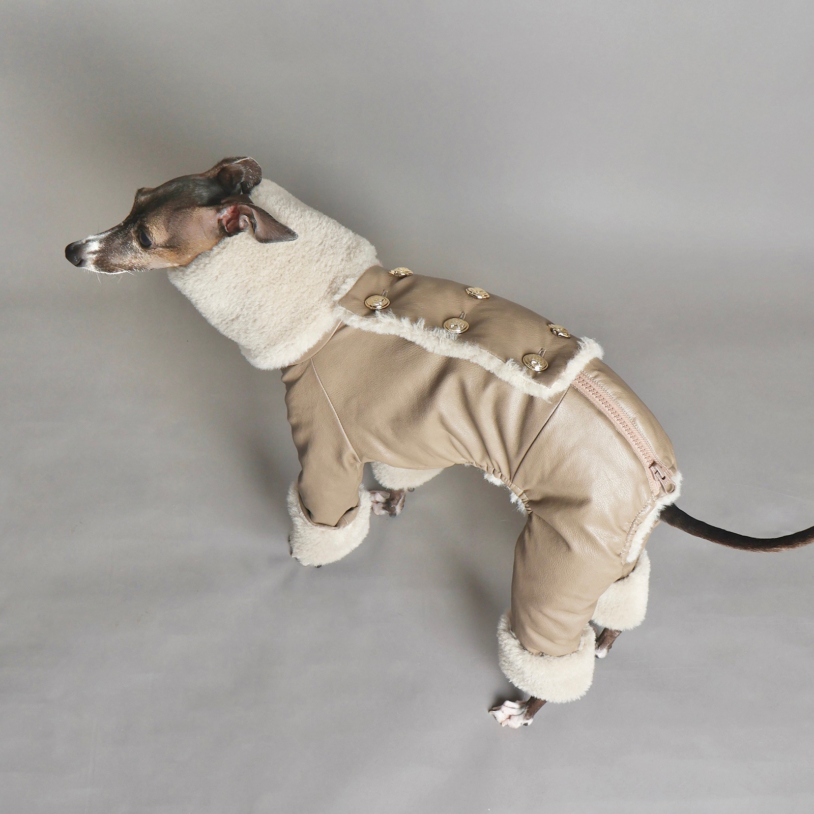 Eco Leather Pea Coat