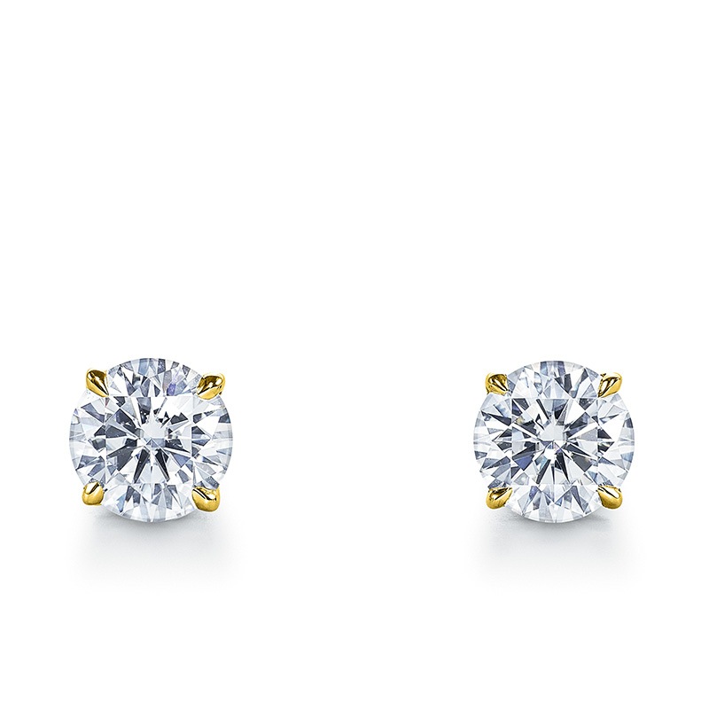 《受注》ラウンドソリティアピアス