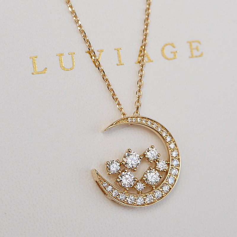 《受注》天然ダイヤ 奇跡のムーンネックレス