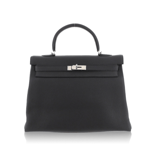 2025，新作 HERMES(エルメス) ケリー 35 ブラック黒トゴ シルバー金具