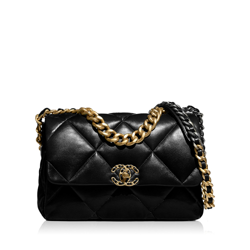 未使用 シャネル CHANEL19 ラージ フラップ ショルダーバッグ シャネル/ショルダーバッグ/CHANEL 19 ラージ フラップ バッグ/黒